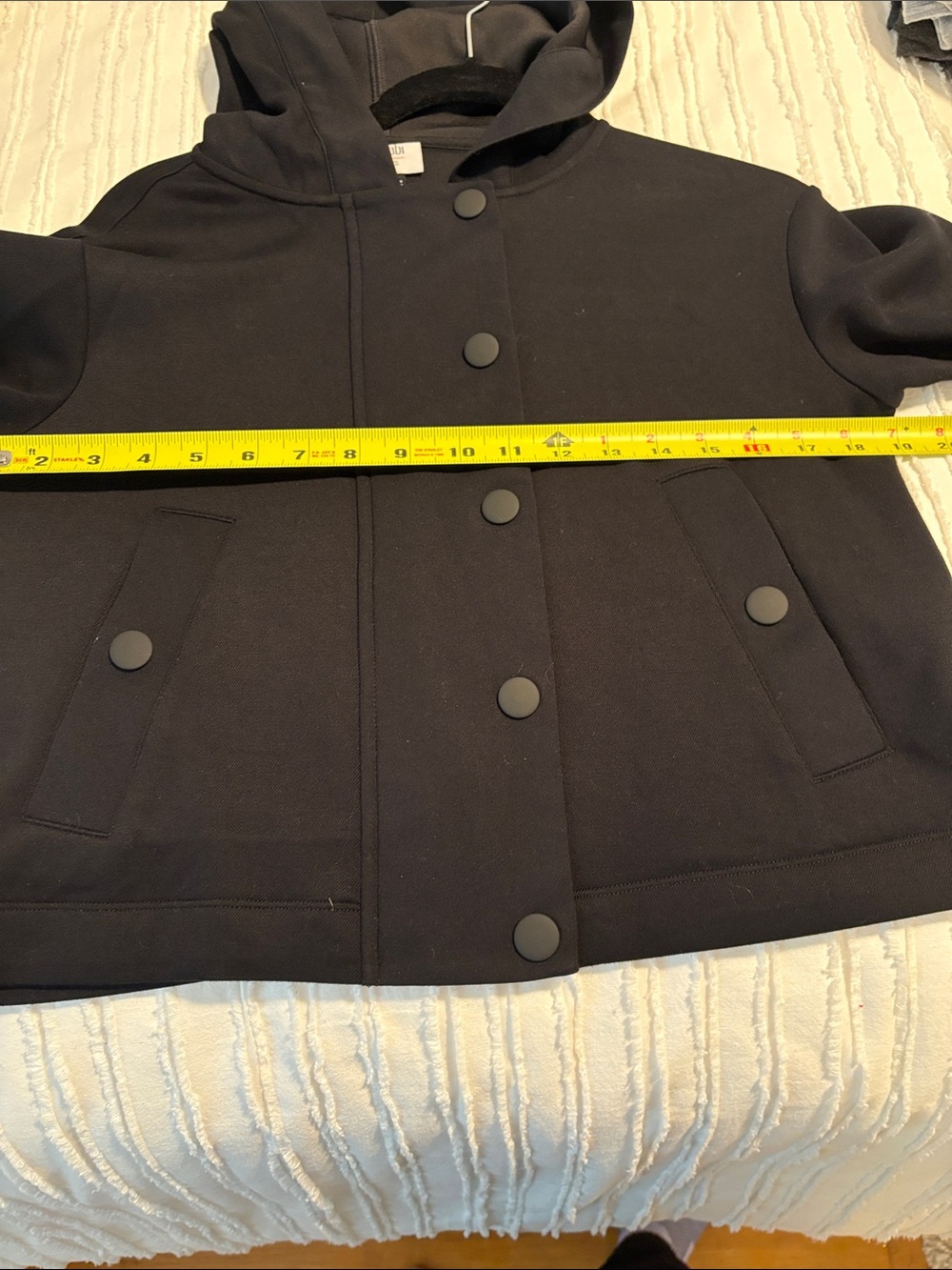 CAbi Low Key Black Hooded Snap Jacket - Picture 6 of 11